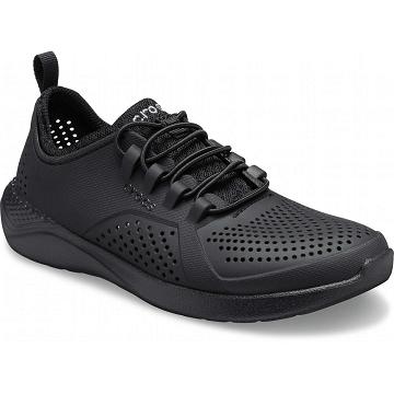 Crocs LiteRide™ Pacer Sneakers Tjej Svarta | Sverige 1621OKIR